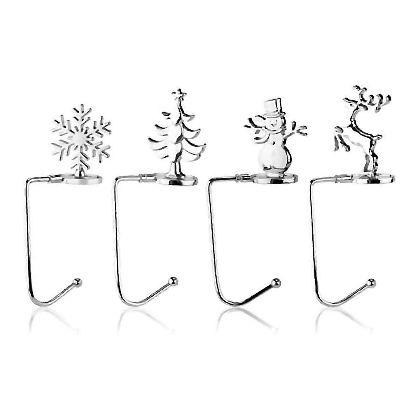 For 4pcs xmas stocking holder xmas tree snowflake deco stocking holder