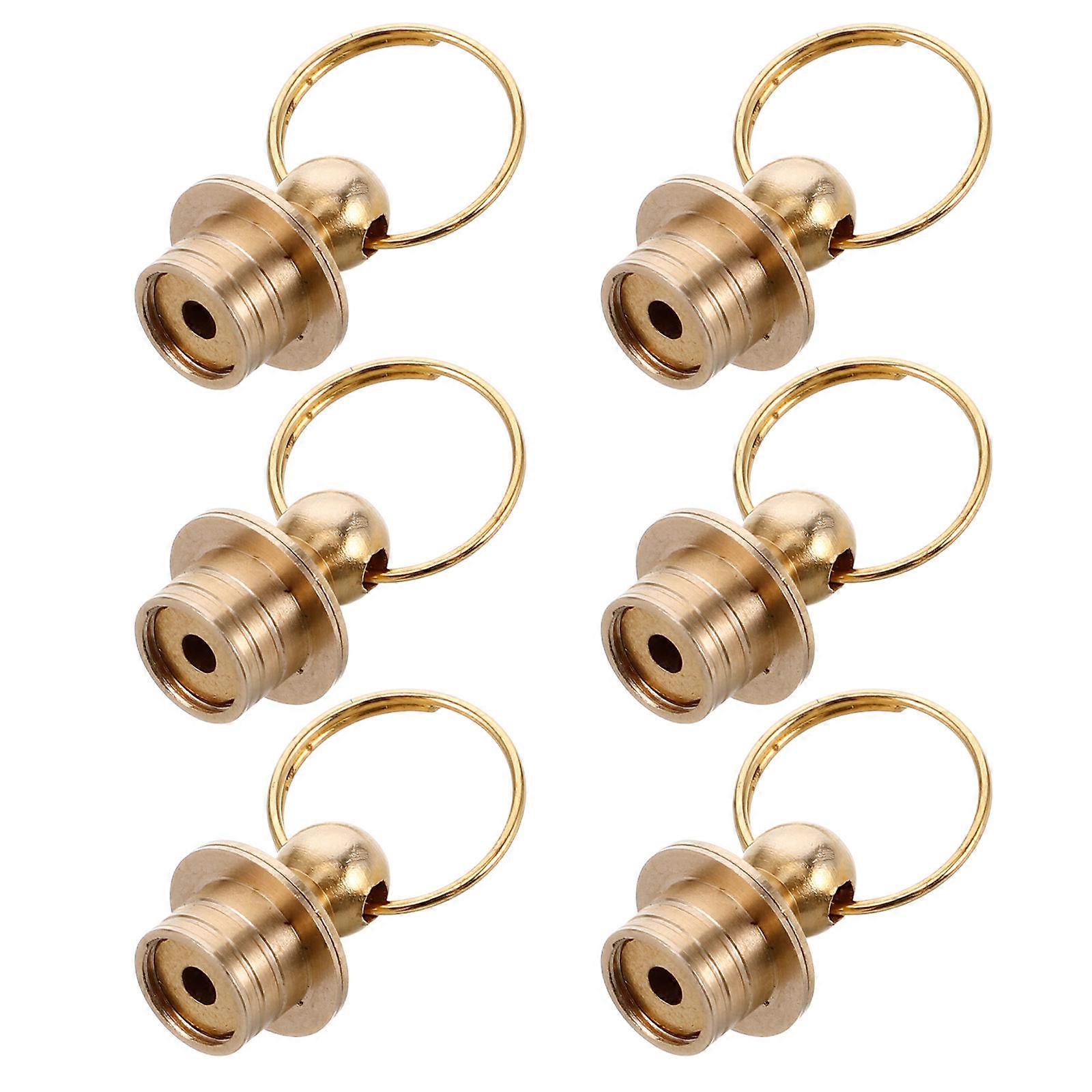 6pcs Brass Lids for Small Gourds – Easy Installation, Elegant Decorative Covers for Gourd Vessels