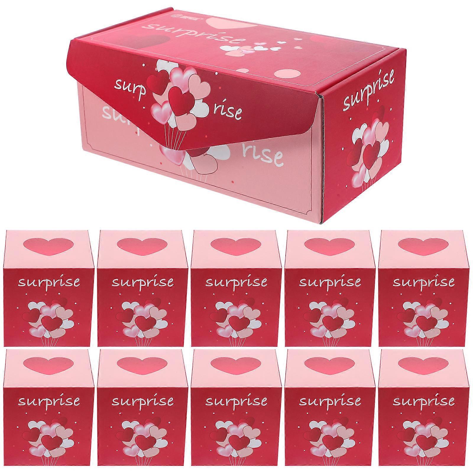 Bouncing Candy Boxes Heart Shape for Valentines Day Family Members Paper Material 1Set