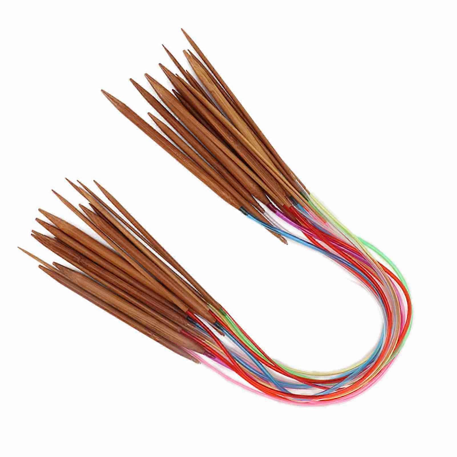 Multicolor Bamboo Circular Knitting Needles Set 100cm 2-10mm