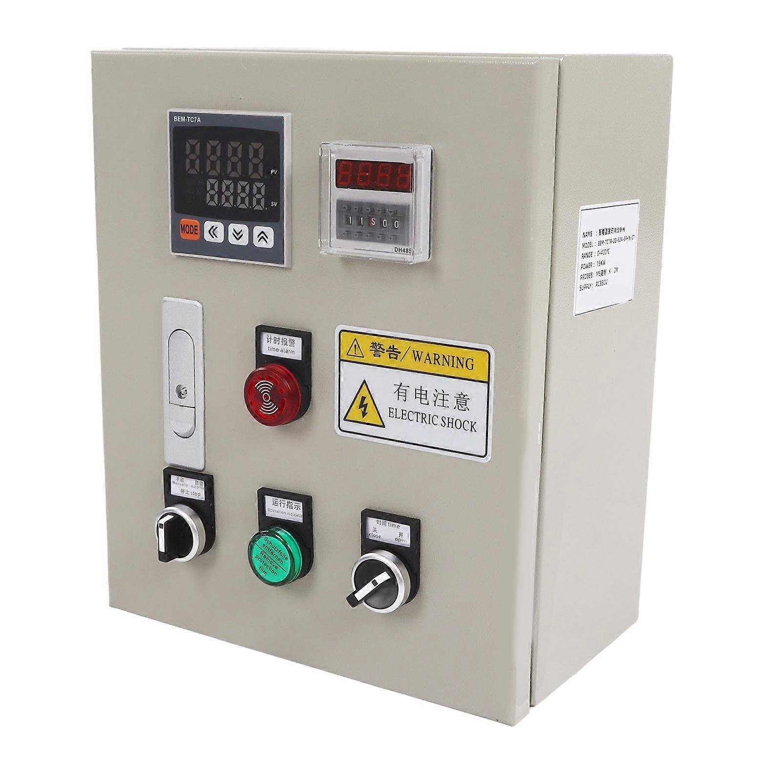 PID Temperature Control Box Intelligent Temp Controller with Thermocouple 380V AC 3 Phase 15KW 