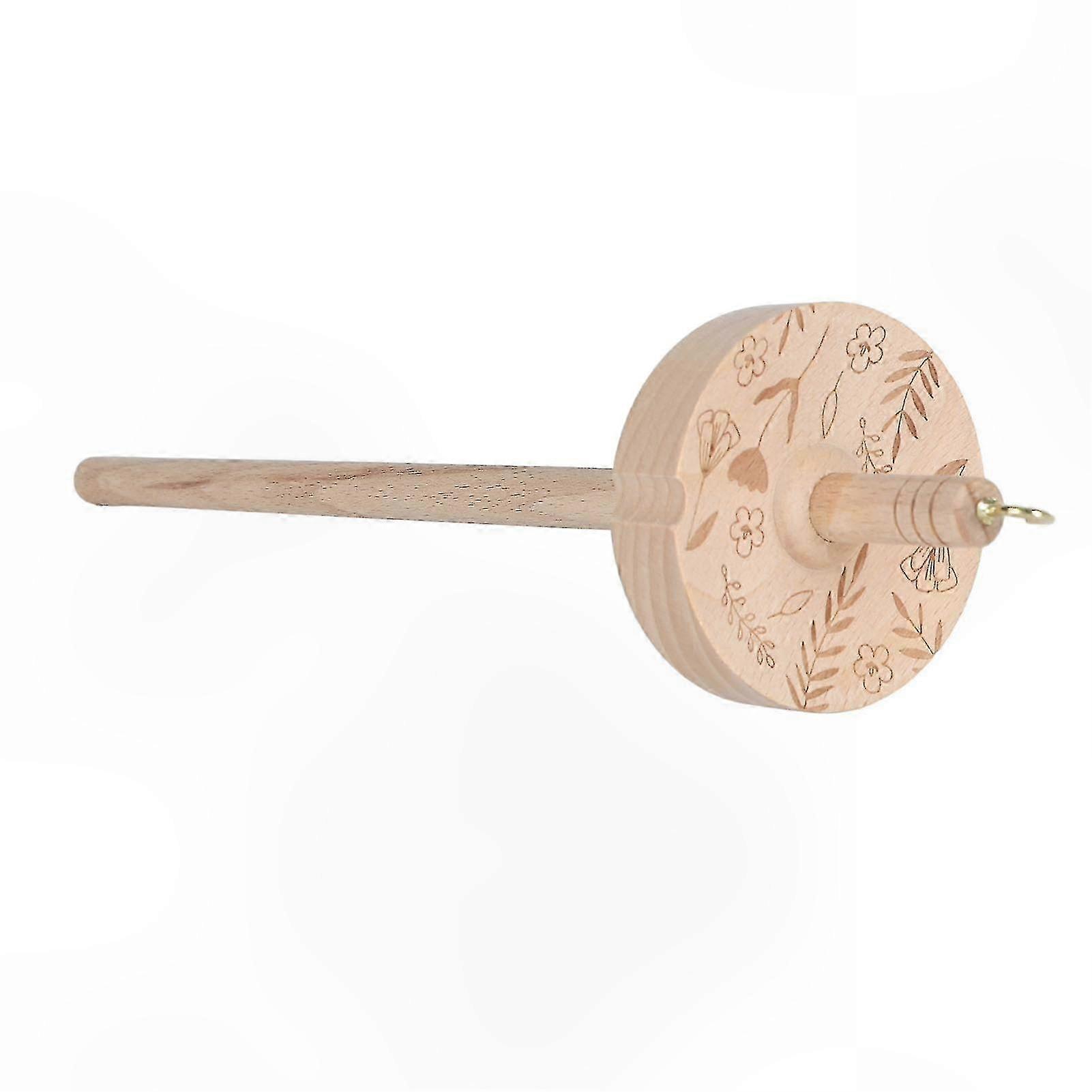 Wooden Drop Spindle for Beginners, Handcrafted Yarn Spinner Tool with Top Whorl Design for Crochet & Spinning Projects
