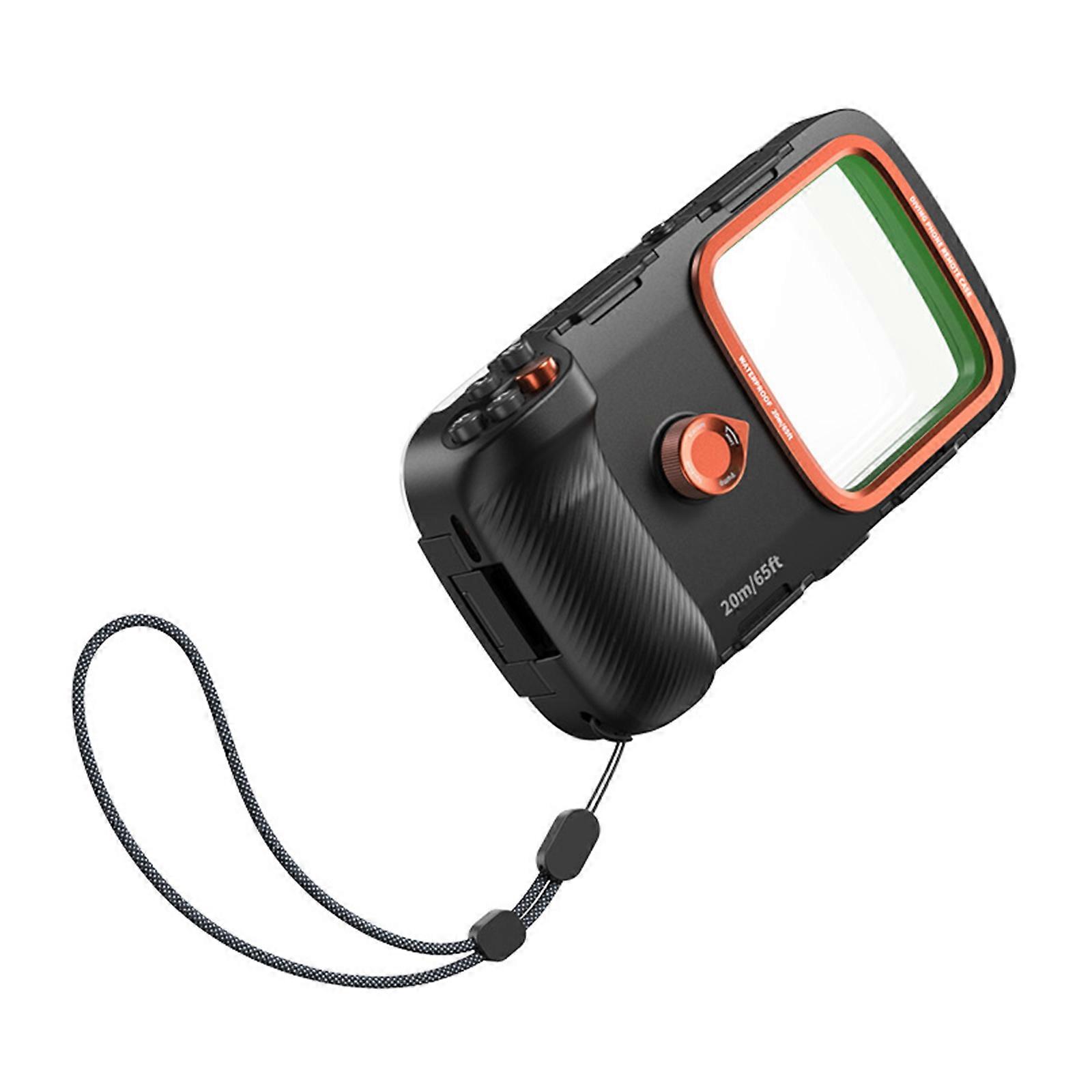 High Depth Diving Housing for Smartphones Not Slip Handle Design & Clear Lens for Precise Underwater Shoot Multicolor