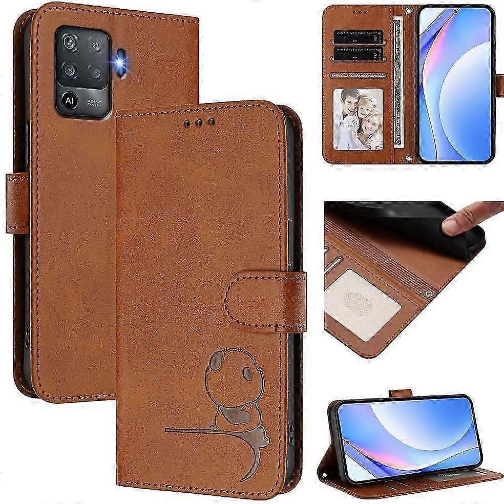 RFID Blocking PU Leather Flip Case with Card Slots, Kickstand & Mag...