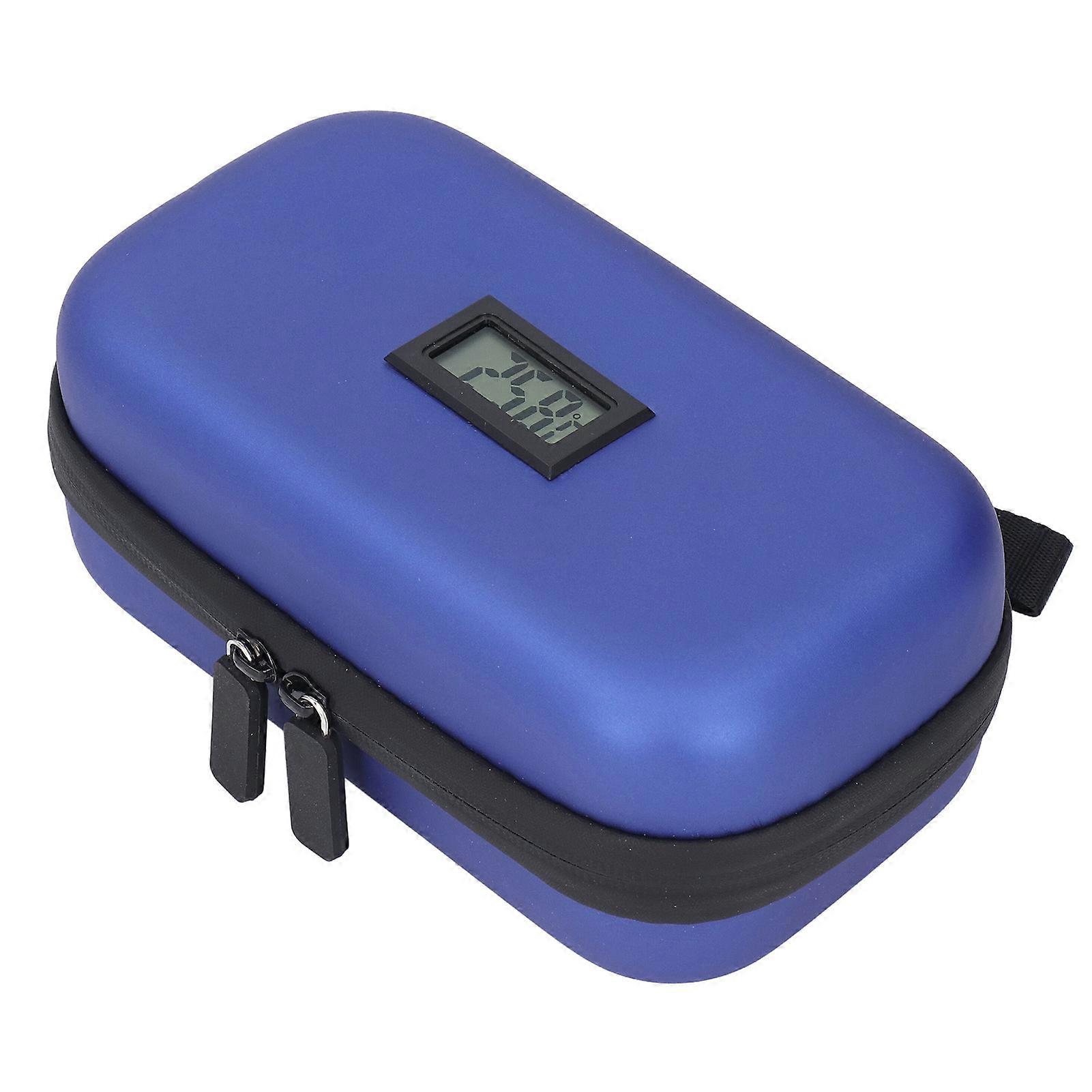 Insulin Cooling Pack Portable Travel Case with Temp Display PU Material