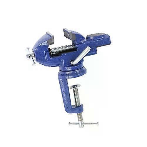 Swivel Portable Bench Table Vice, Die Cast Vise Clamp, Cast Iron, Light-Duty, 60mm Jaw Width, Portable for Crafts Jewelry