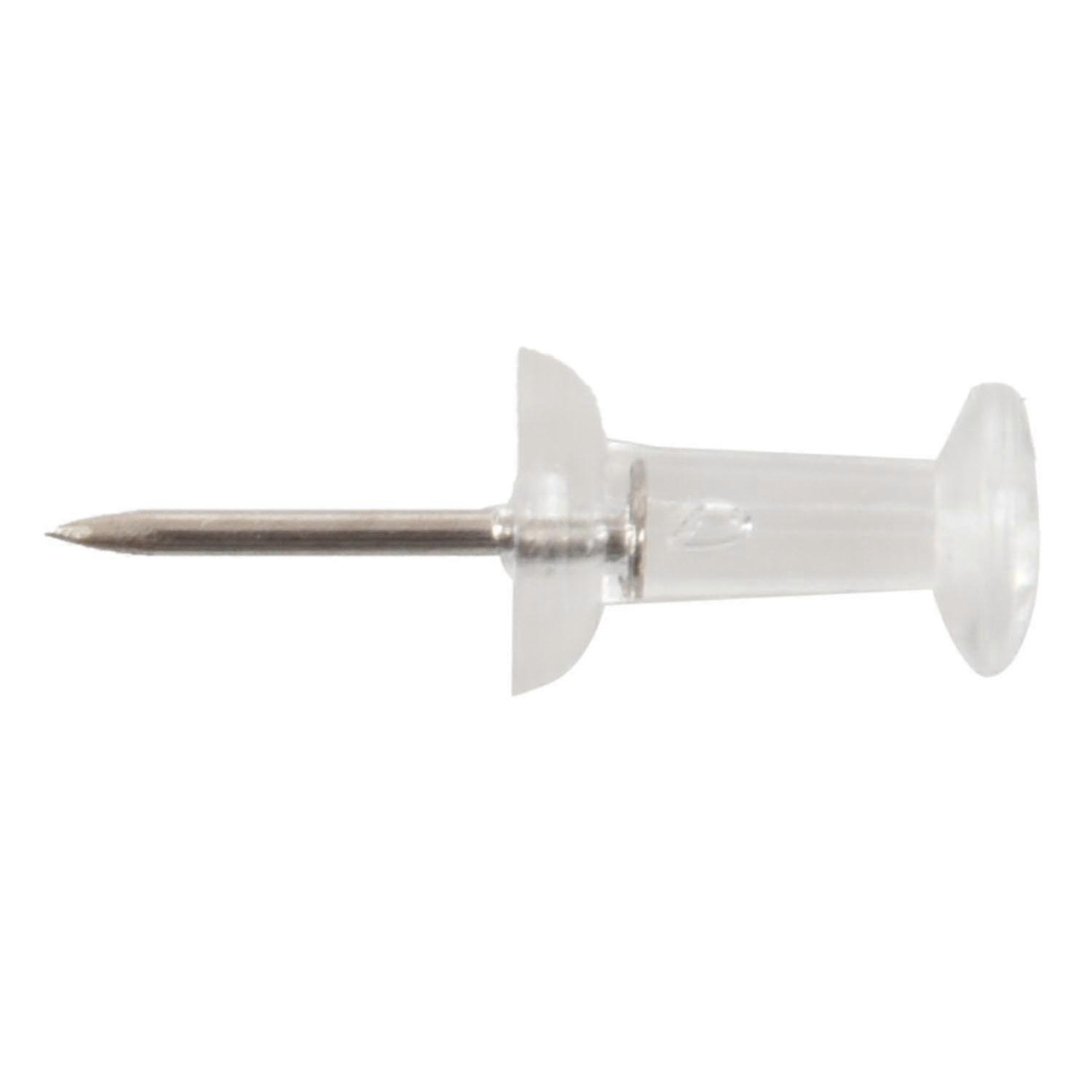 100 Pcs Push Pin Thumb Tack Cor Clara 3/8 polegadas Desenho Placa de Cortiça Escritório PushpinTransparent