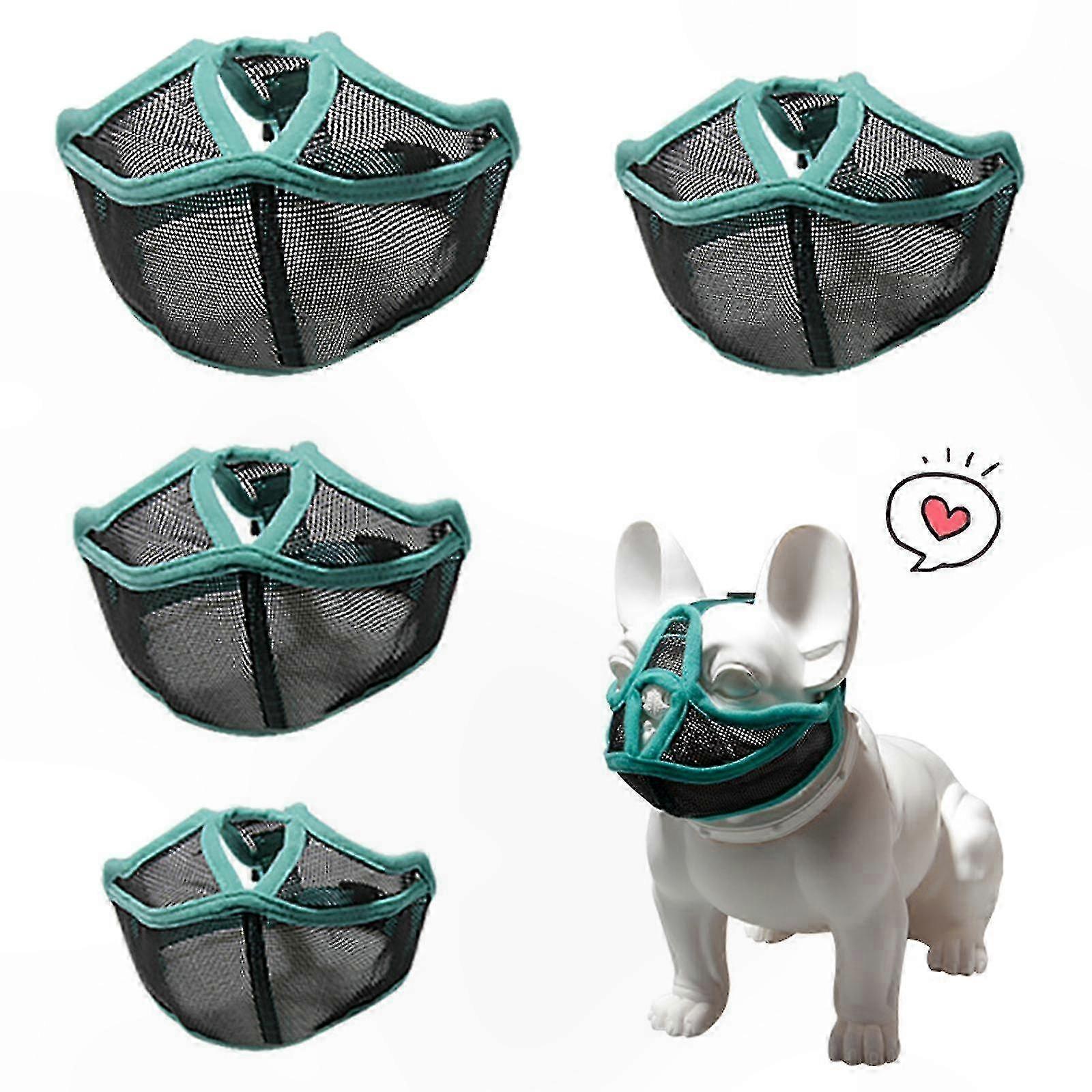 Adjustable Mesh Muzzle for Short Snout Dogs - Comfortable Fit for Breathing Safety