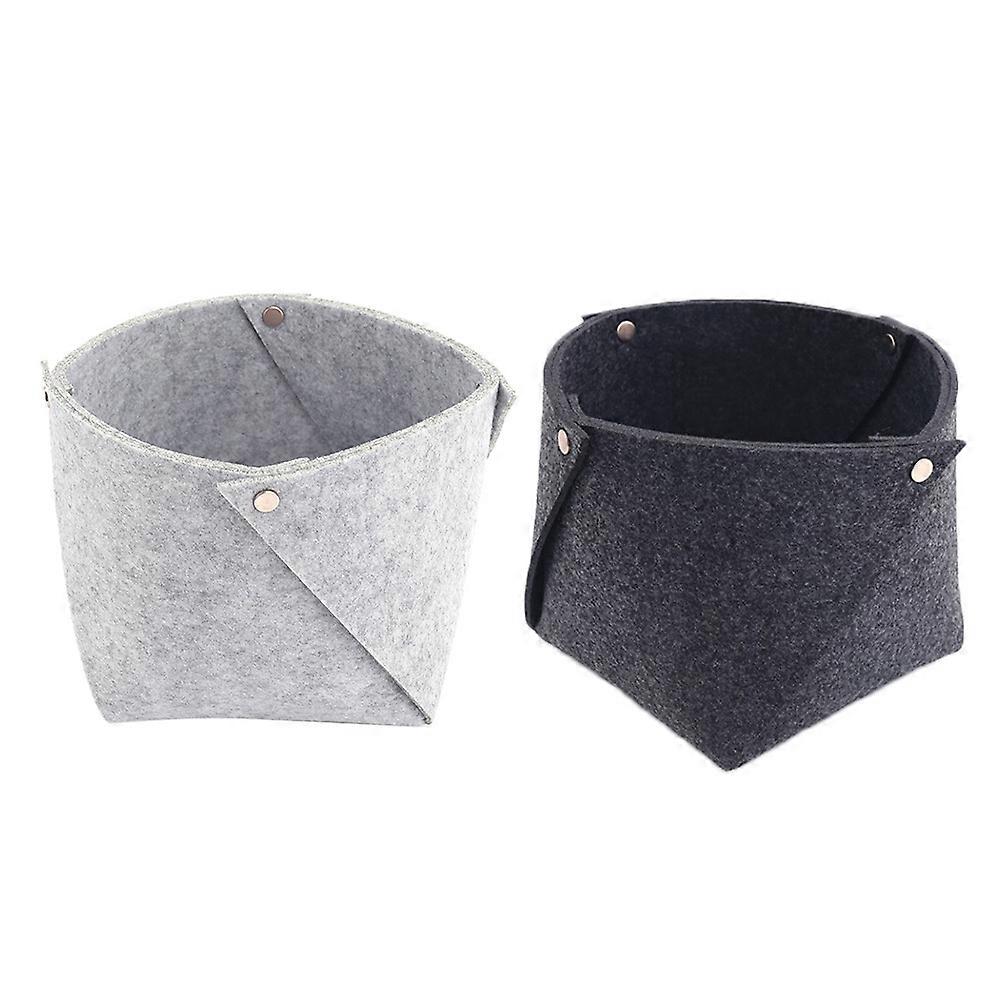 Felt Storage Basket Bedside Organizer for Storage 2Pcs Notepaper Box