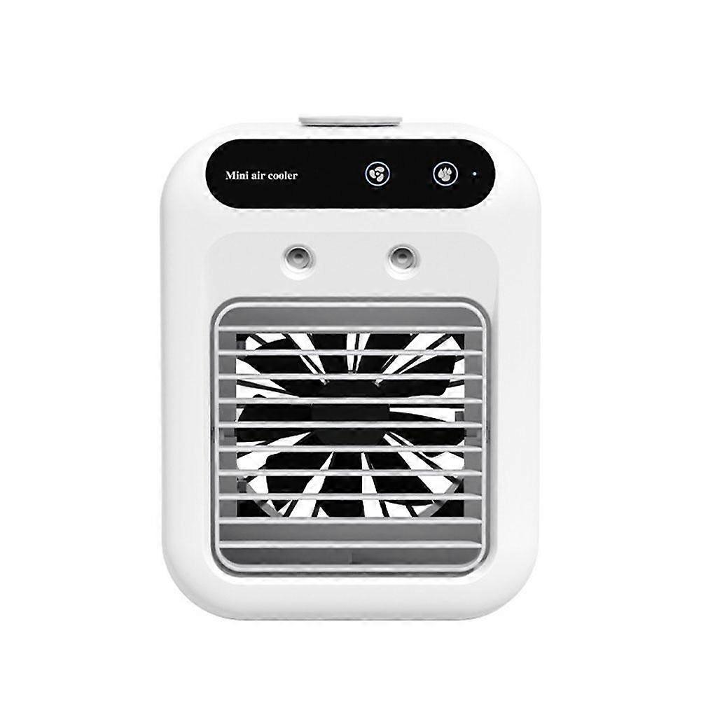 Mini Air Conditioner Portable Fan Dual Spray Ultrasonic Atomization 2-Speed