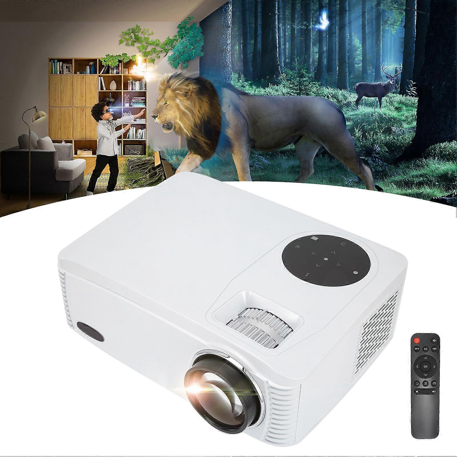 Smart Projector White U99 1080P LED 35-200in Screen Remote