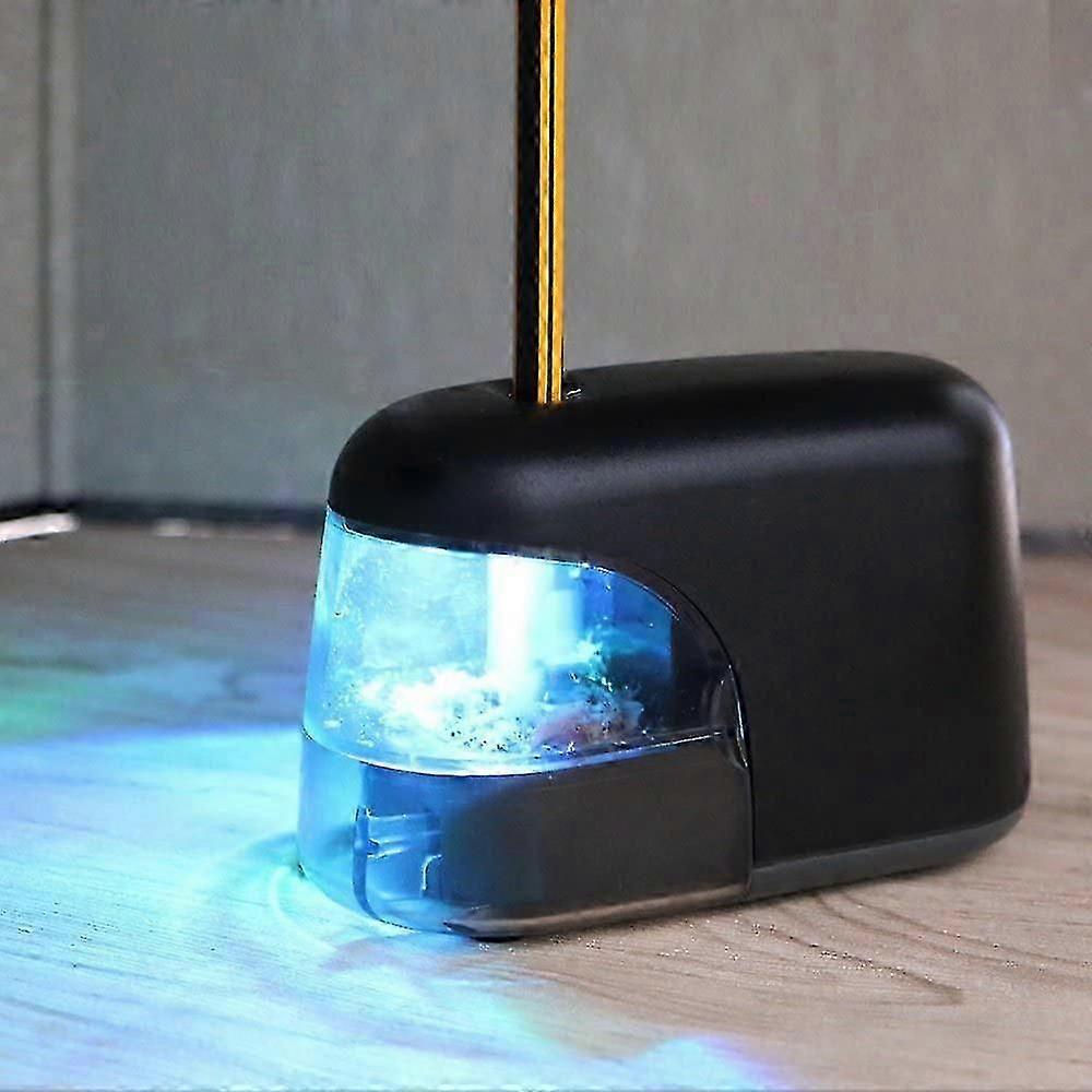 elektrisk blyant skarpere med led lys gløder mens skarping blyanter (svart)