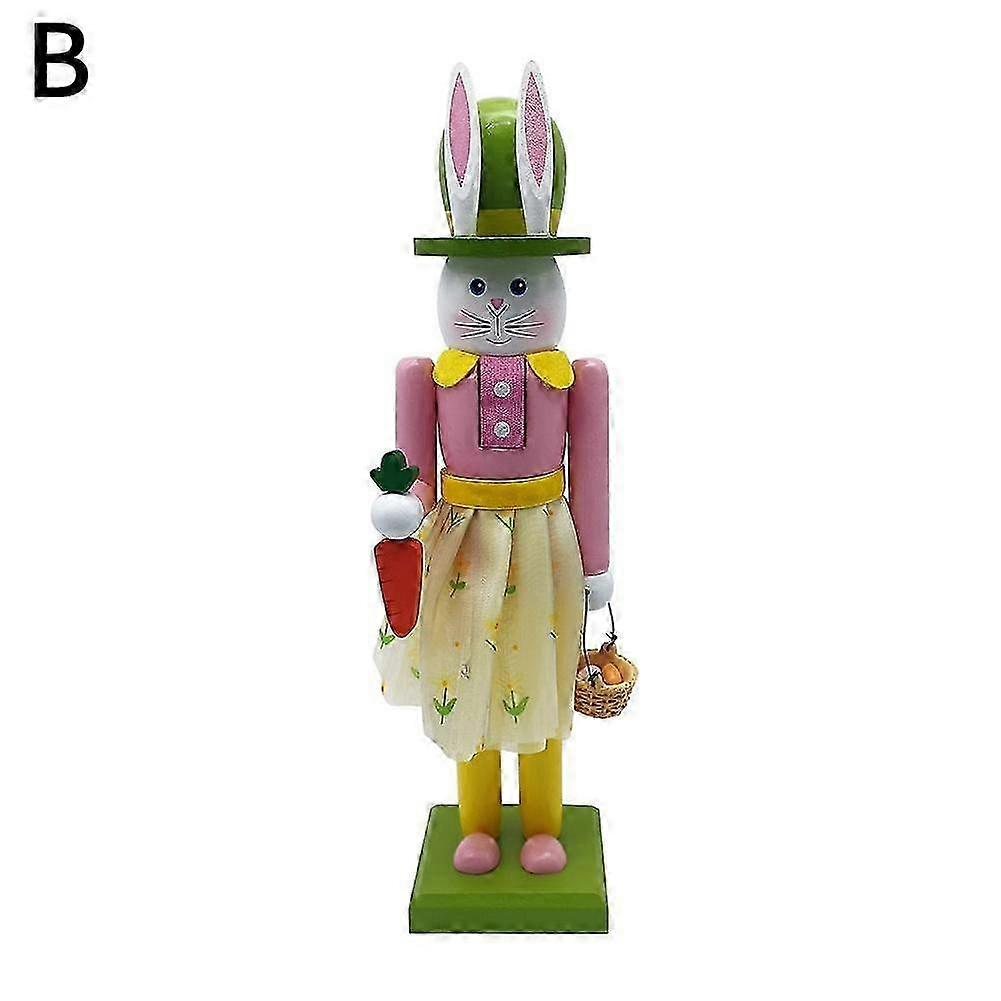 Easter Rabbit Nutcracker 30.8cm Traditional Rabbit Wooden Decorative Ornament 2025