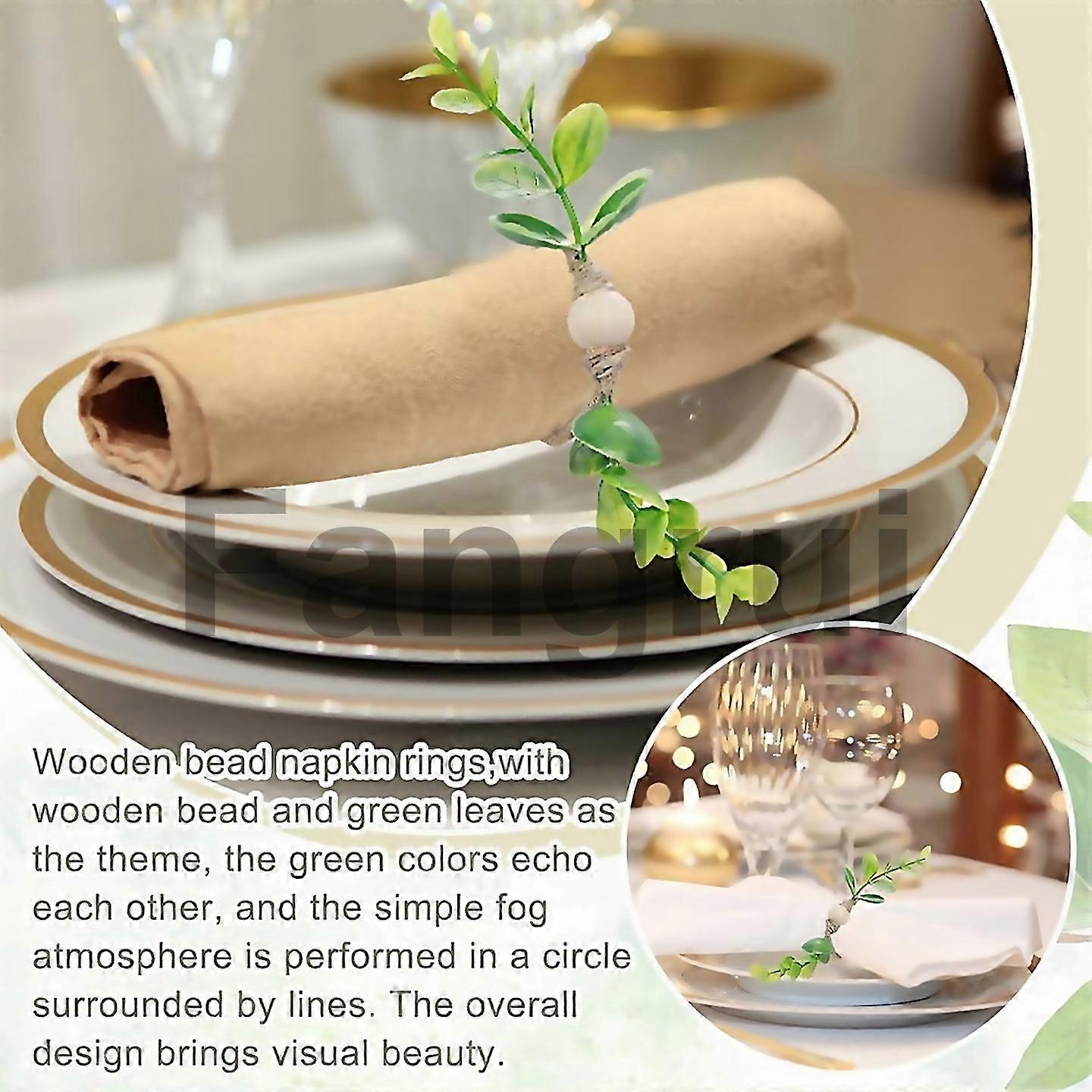 For 6pcs Eucalyptus Napkin Rings Napkin Rings For Dining Table Decor