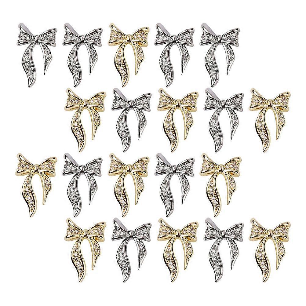 Bow Knot Manicure Patch Nail Art Tool for Fingernail Decoration 100Pcs