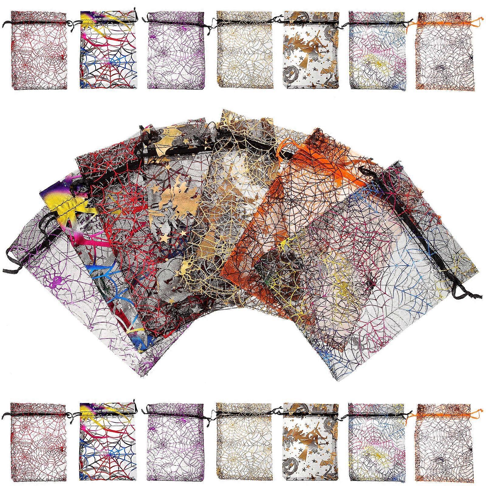 Halloween Candy Bags Gauze Drawstring for Candy Packaging 40Pcs