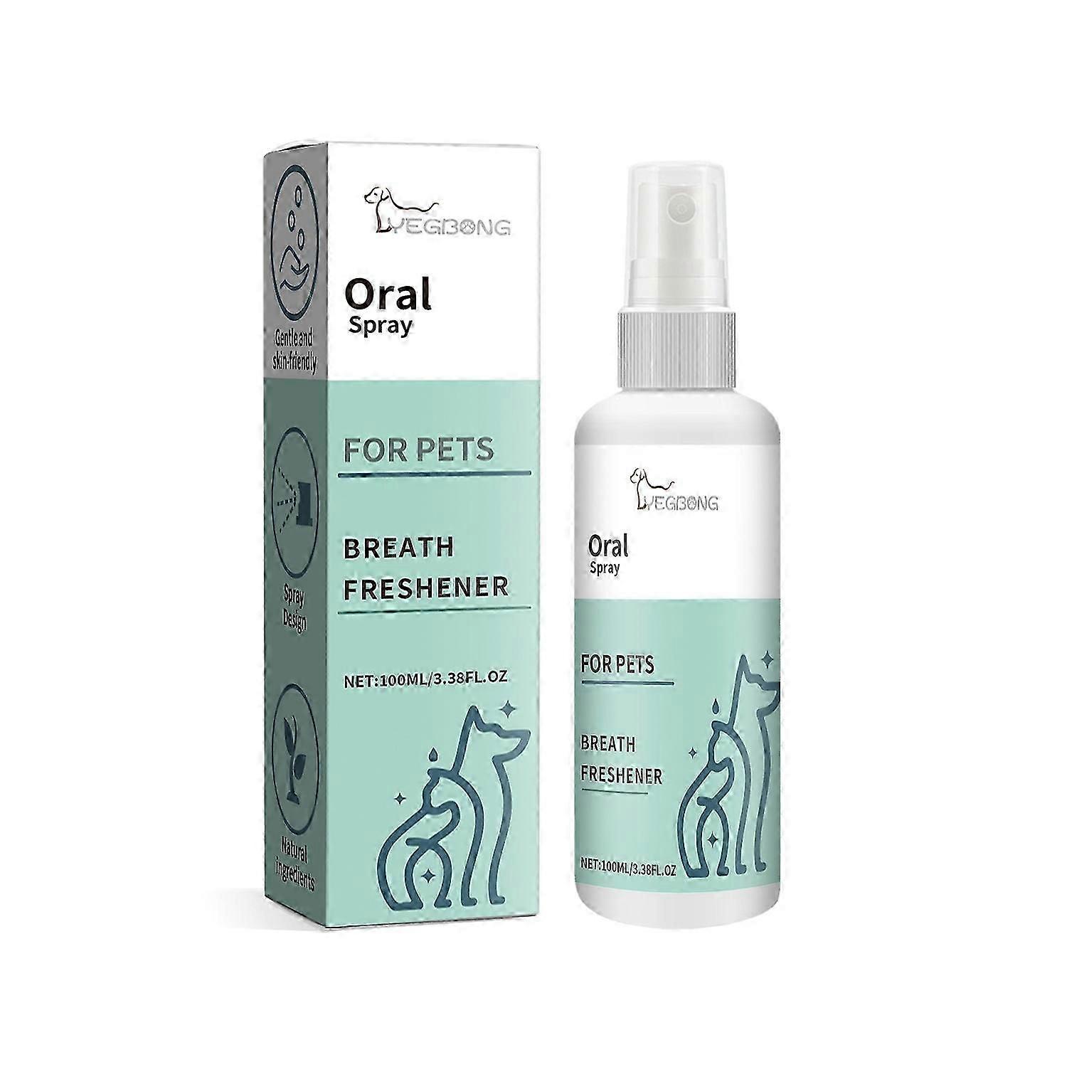 Yegbong Pet Mint Fresh Breath Sprey, Köpeğinizin Kötü Nefesini Temizleyin Fresh Breath Bakımı