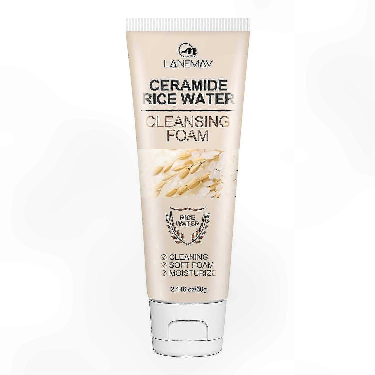 Hydrating Cleansing Foam with Rice Extract for Soft and Bright Skin - Pore Refining and Nourishing Face Wash Solution