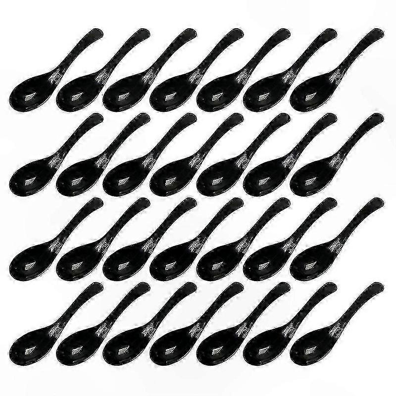 100 Pack Single-Use Plastic Soup Spoons for Ramen Pho Coffee Bulk Food Service