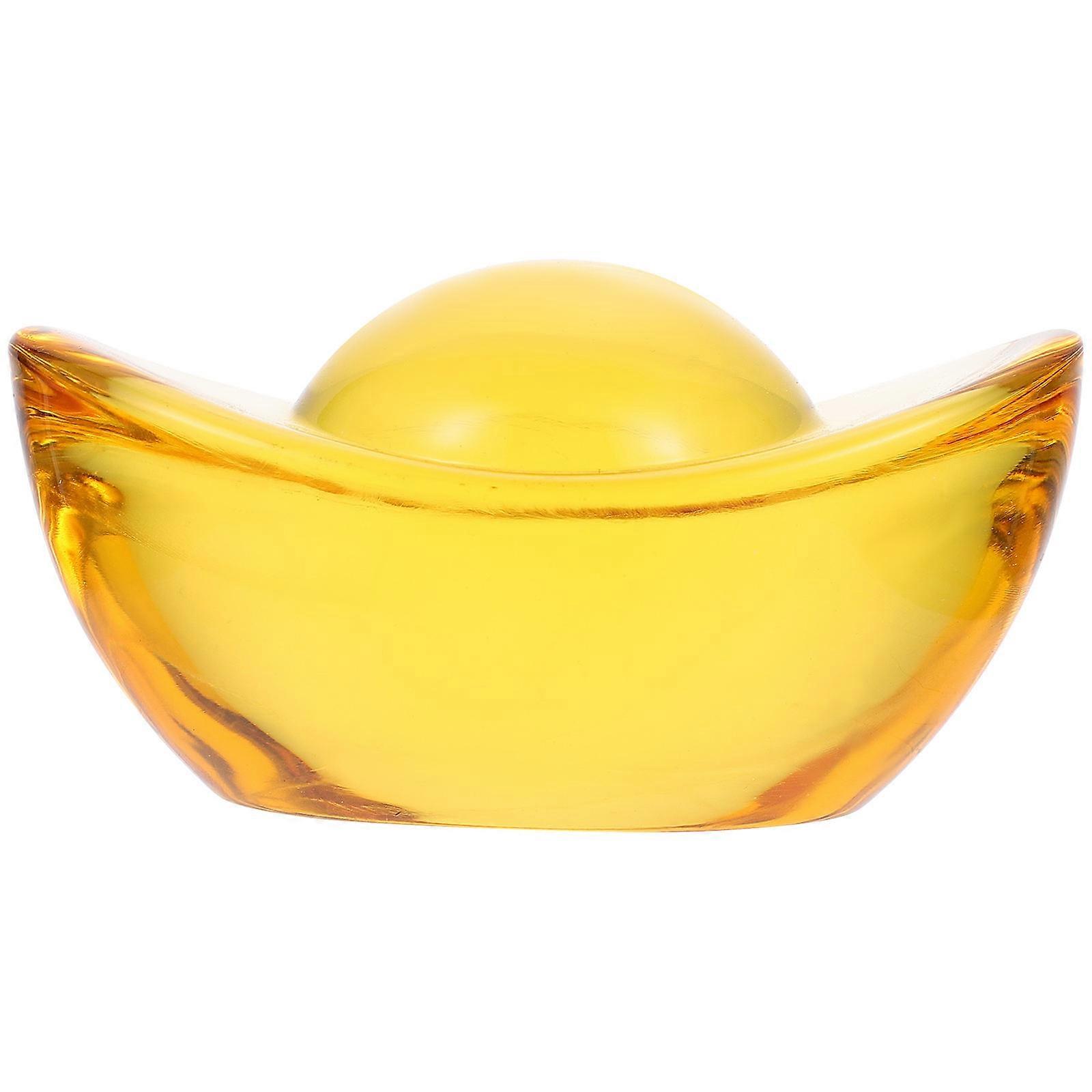 Crystal Craft Decor for Desktop Use 1Pcs Yellow Artificial Crystal