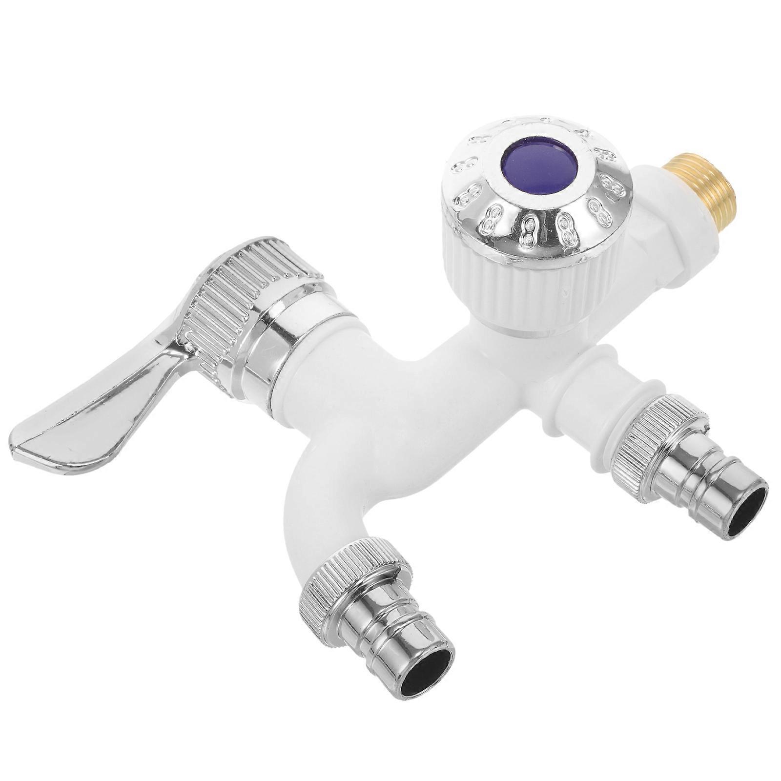 Garden Hose Faucet Double Outlet Faucet for Home Use 3Pcs Versatile Connector