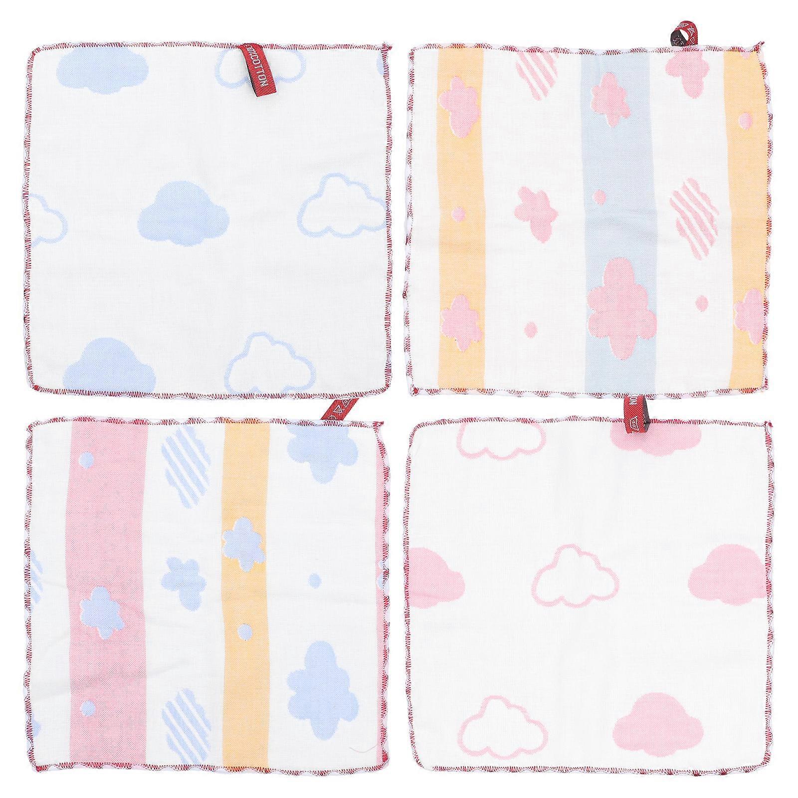 Baby Saliva Towel Cotton Nursing Wipe for Newborn Use 4Pcs Pack
