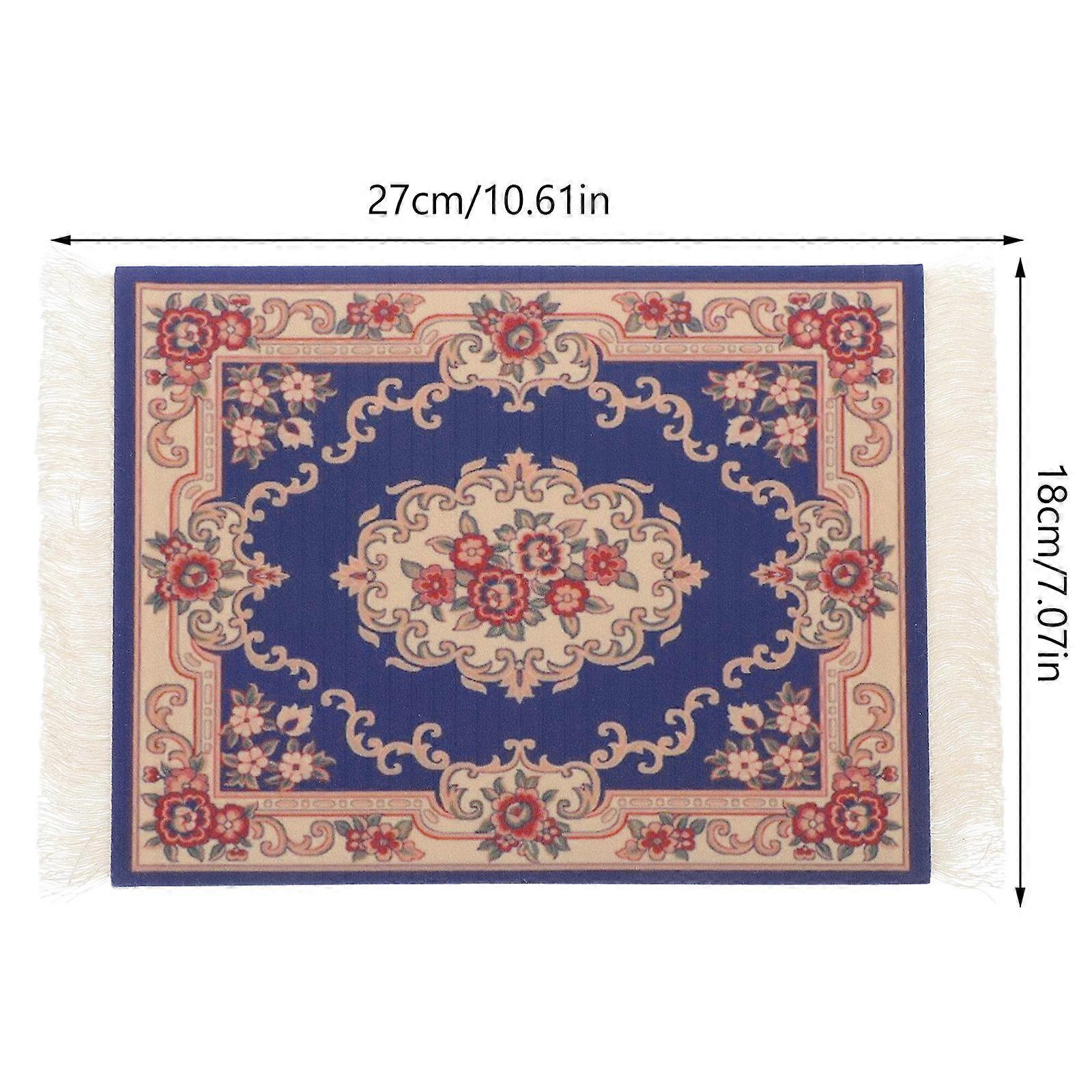 Table Coaster Rectangular Desk Accessories Non-Slip Ethnic Style Multi-Functional Rubber Cotton 1Pcs