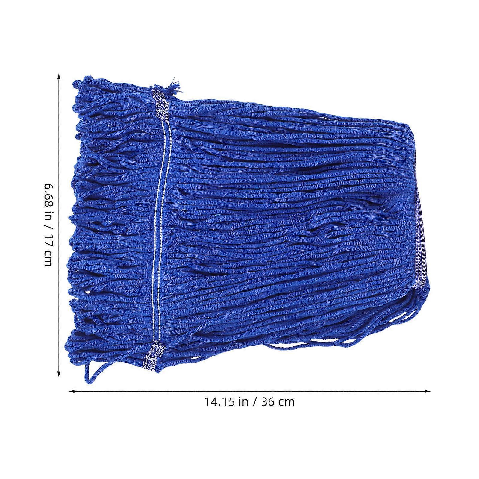 Replacement Mop Heads Commercial String Cotton Mop for Hotel Cleaning Heavy Duty Blue 3Pcs