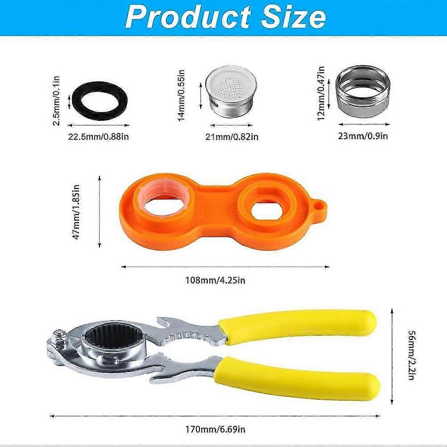 6 Pcs Faucet Aerator Removal Wrench Tool for Sink Faucet