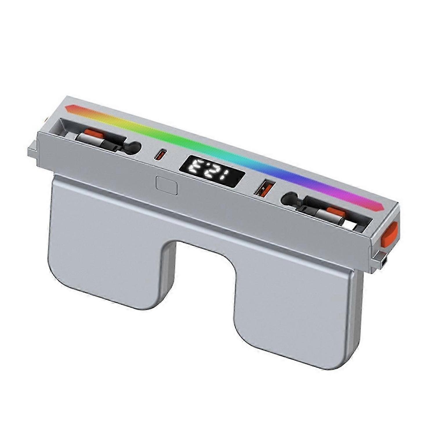 USB Hub Docking Station with Rainbow Light 4 Ports Retractable Light-Ning&Type-C Fast Charging for T