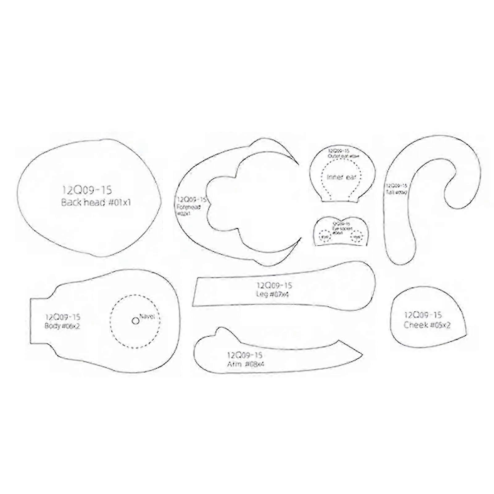 Acrylic Templates For Plush Toy Making Reusable DIY Crafts Sewing Stencil for Sewing Project Lovers