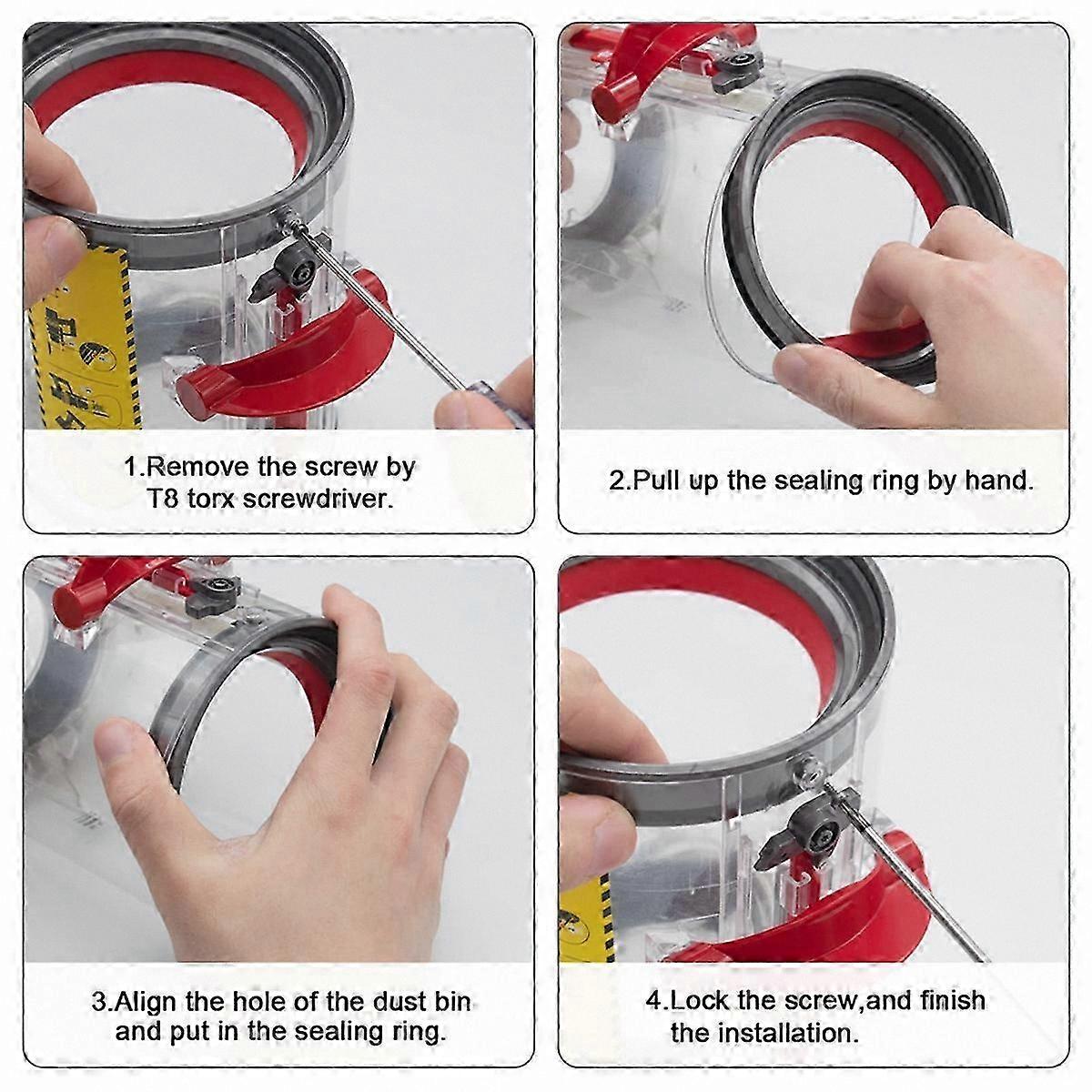 Replacement Sealing Ring for Vacuum Dust Bin Bucket Top, Compatible with V11 V15 SV14 SV15 SV22 Models
