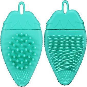 2PCS Skin Cleansing Body Exfoliating Brush Scrub MassageSilicone Material er mykt og behagelig (grønt)