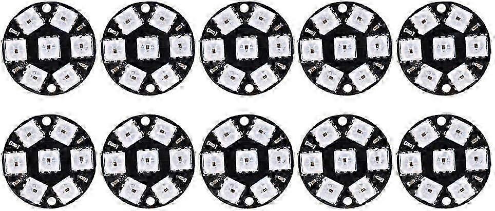 10 Pcs LED Lamp Board Practical Round Ring LED Driver Development Board Control Circuit Color Light Cjmcu 7 Bit WS2812 5050 RGB