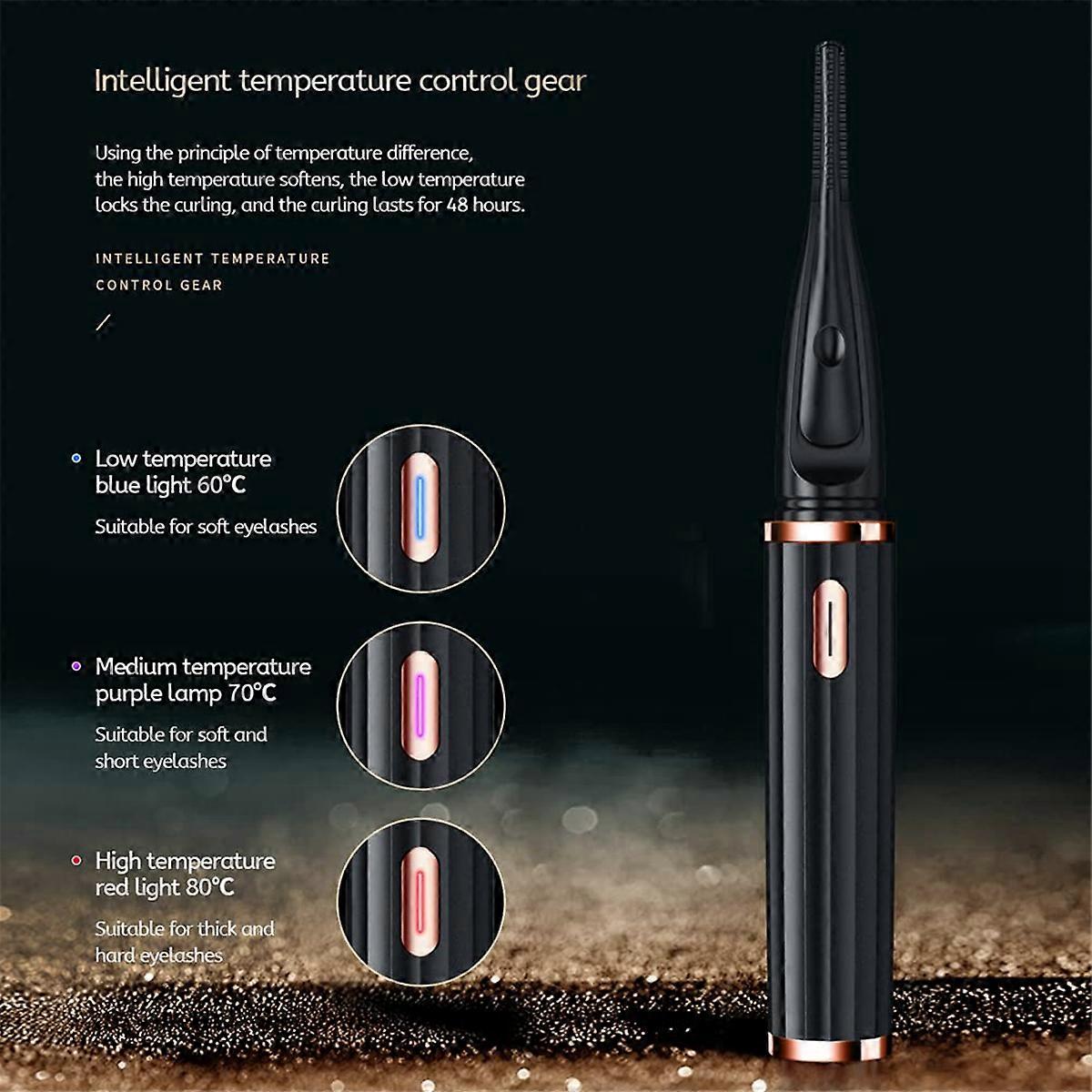 Heated Eyelash Curler, 2 in 1 Clip-Type Eyelash Curler with Comb