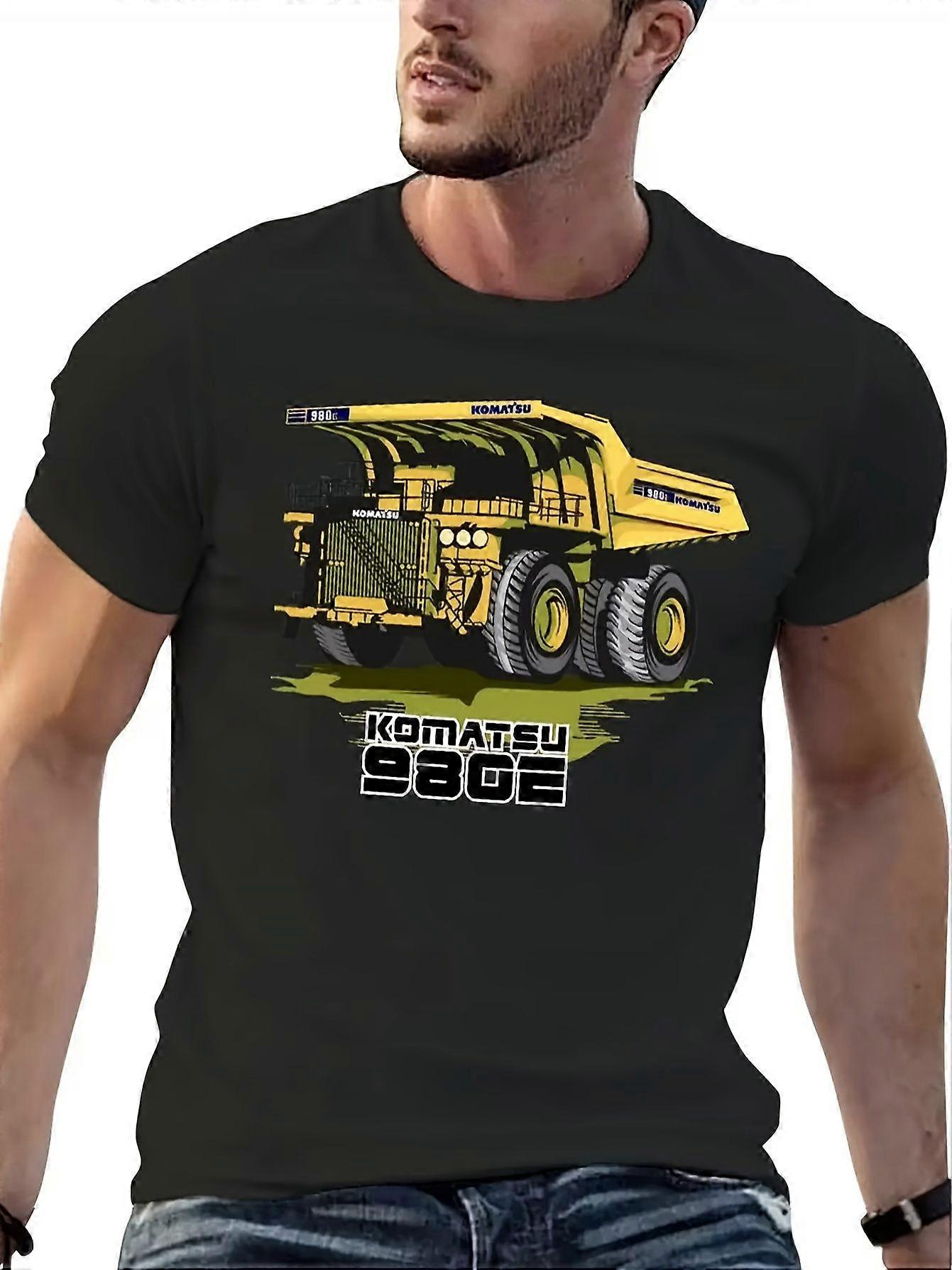 Camiseta gráfica de maquinaria pesada para hombre - Camiseta de camión minero Komatsu 980E - Camiseta de trabajador de la construcción - Operador de equipo pesado Appar-ZETUO6