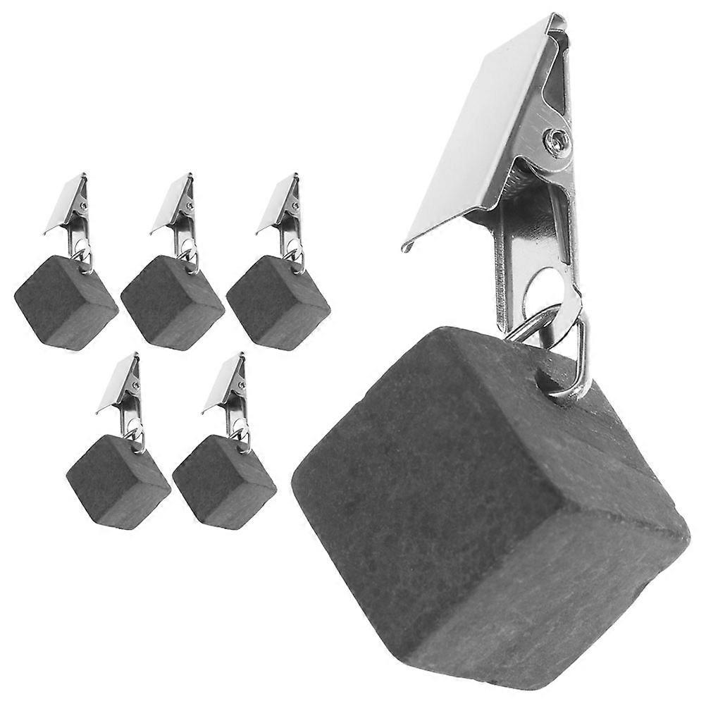 Decorative Tablecloth Weights for Home Use 12Pcs Stone Metal Clips