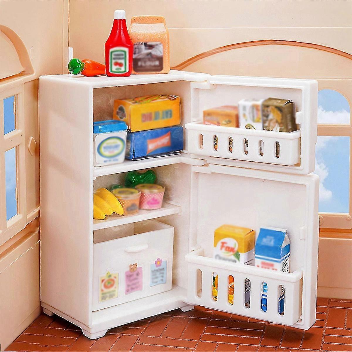 Miniature Kitchen, Mini Refrigerator Toy, Food Simulation, Children's Toy