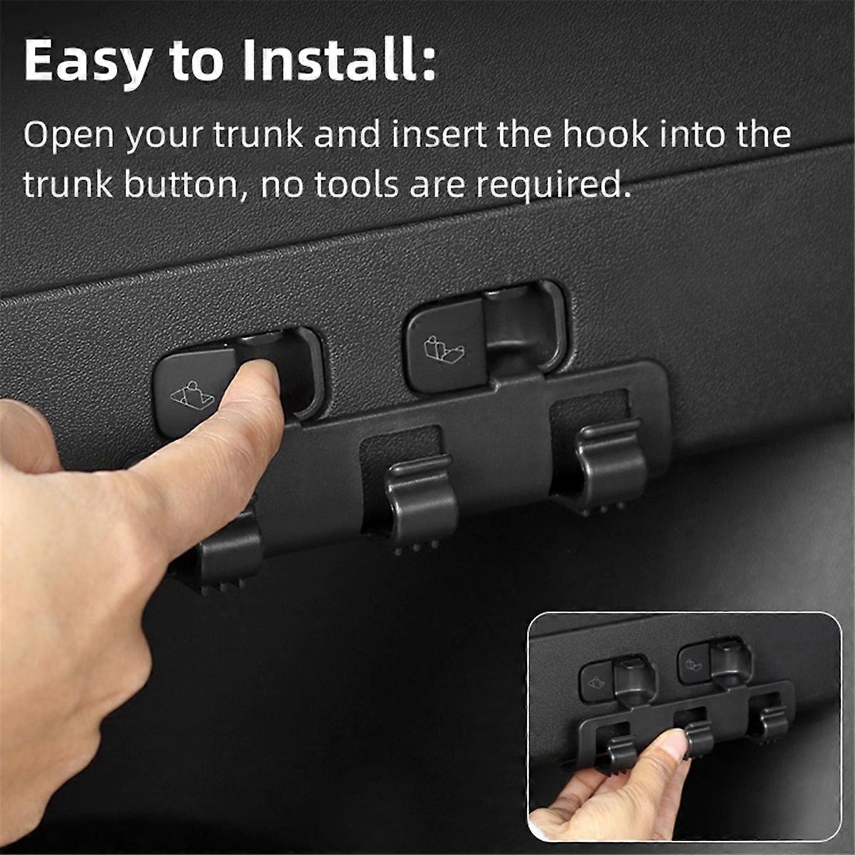 Trunk Organizer Hook for Model Y 21-24 Trunk Grocery Bag Hooks