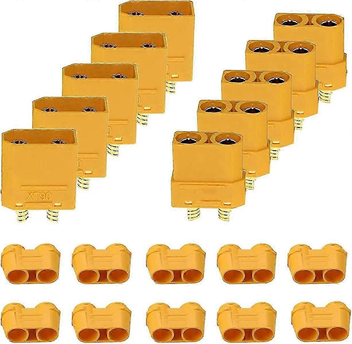 5 Pairs XT90 Connector with Sheath XT90 Connector Male and Female Plug for RC