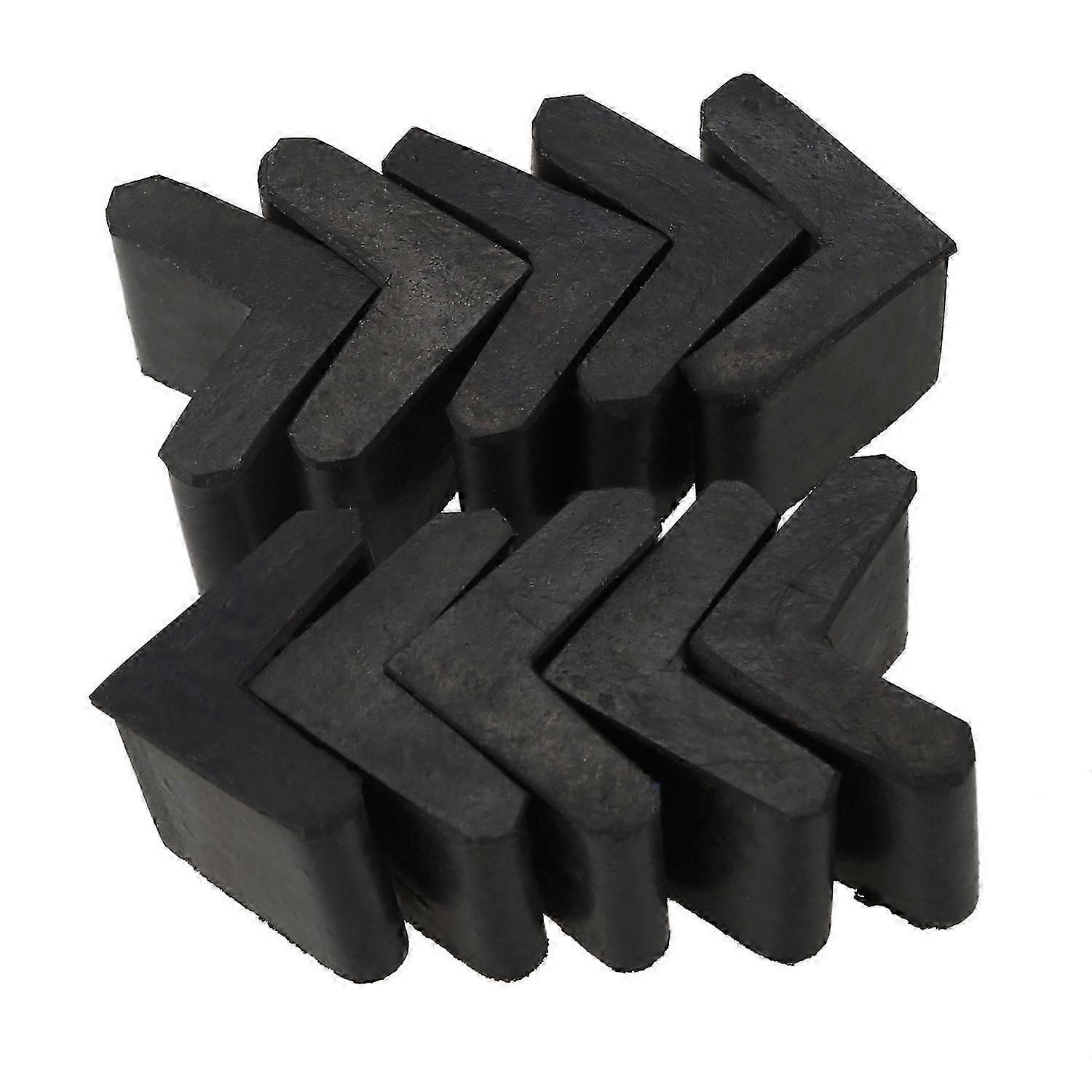 Rubber L Iron Foot Pads Covers 10 Pcs