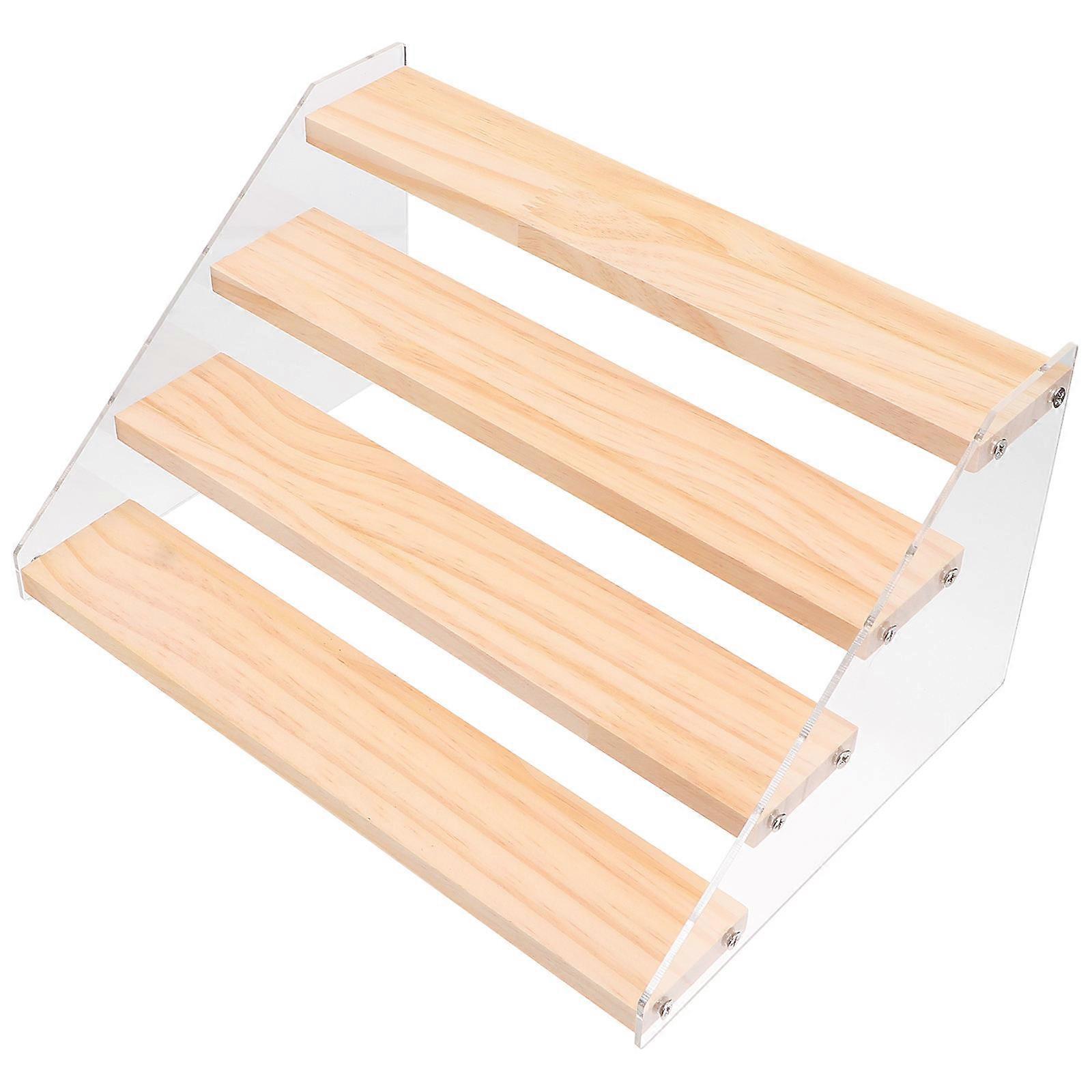 Toy Display Rack for Storage 1Pcs Multilayer Wooden Display Organizer