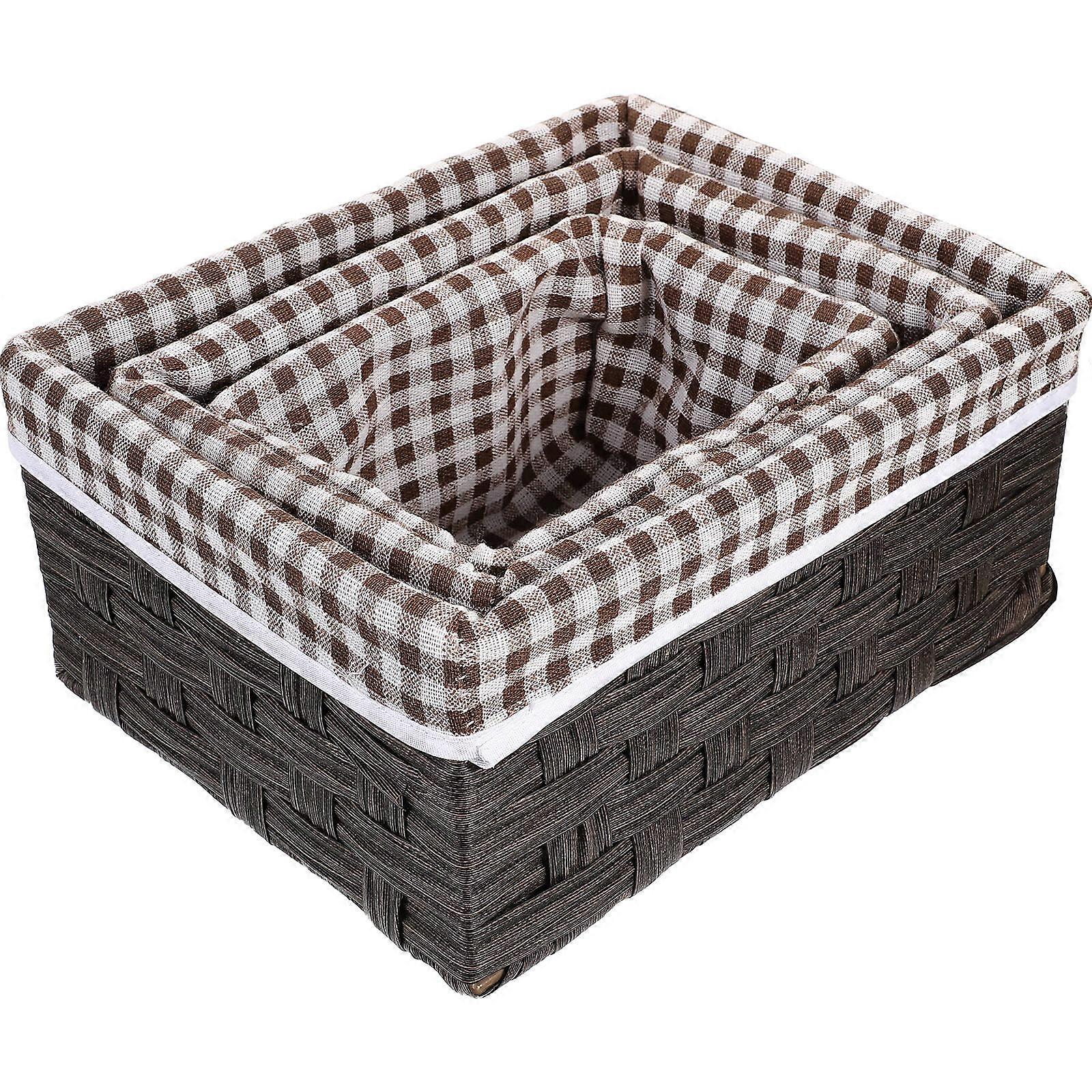 Organizing Baskets For Homeowners And Office Workers In Basket Shape With Material In 18x12x10cm Size 3Pcs