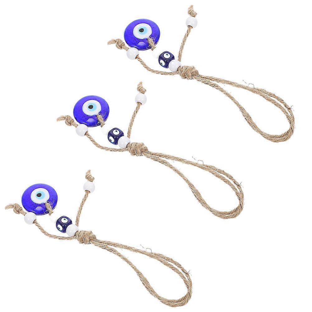 Blue Evil Eye Pendant Glass Decor for Wall Hanging 6Pcs