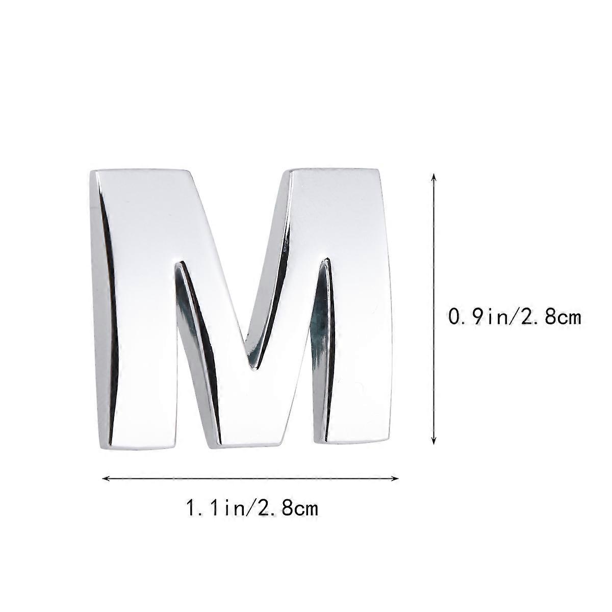 2Pcs 3D DIY Car Badge Decal With Strong Adhesive For In Silver With Removable Capability