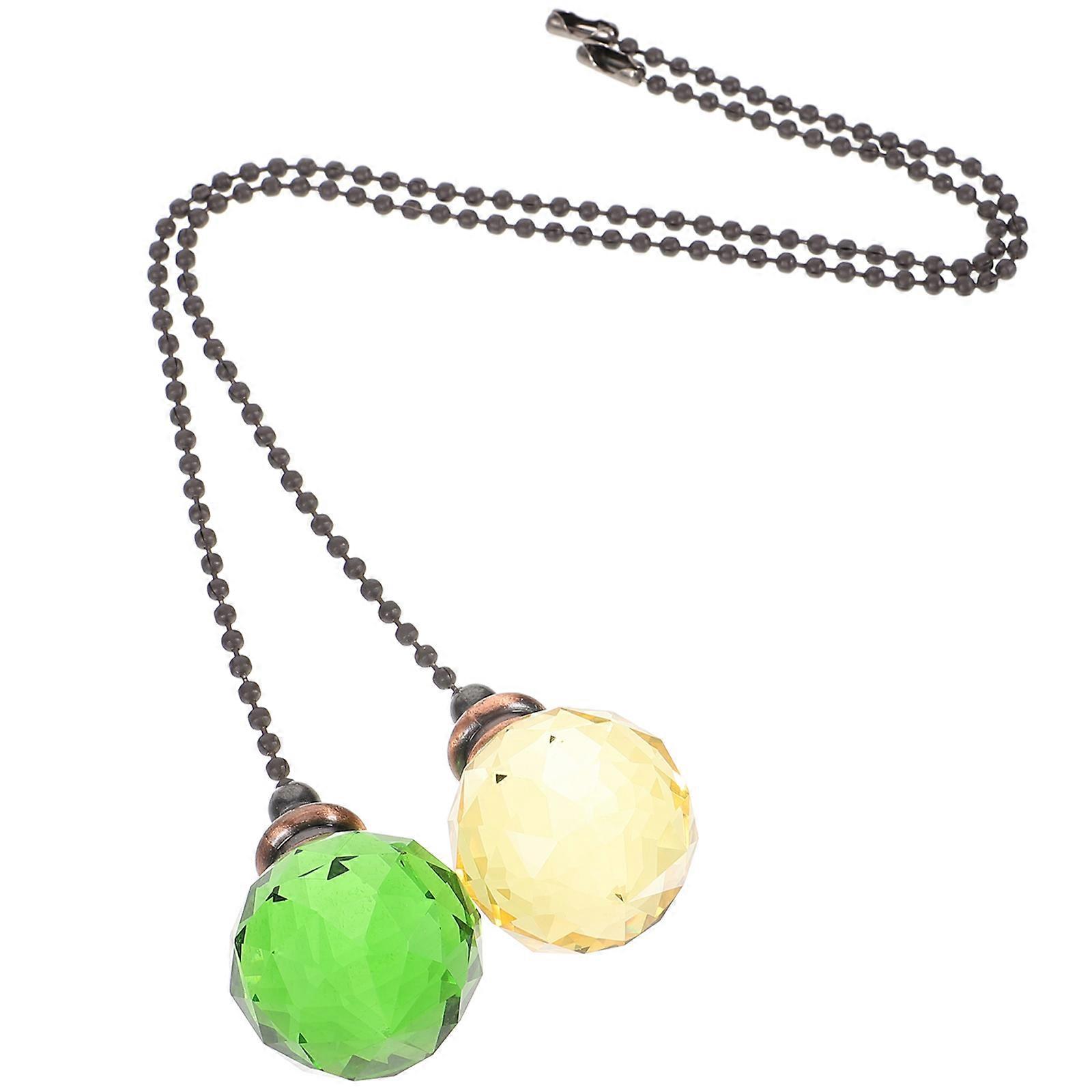 Ceiling Fan Hanging Chain with Crystal Pendant for Decor 6Pcs