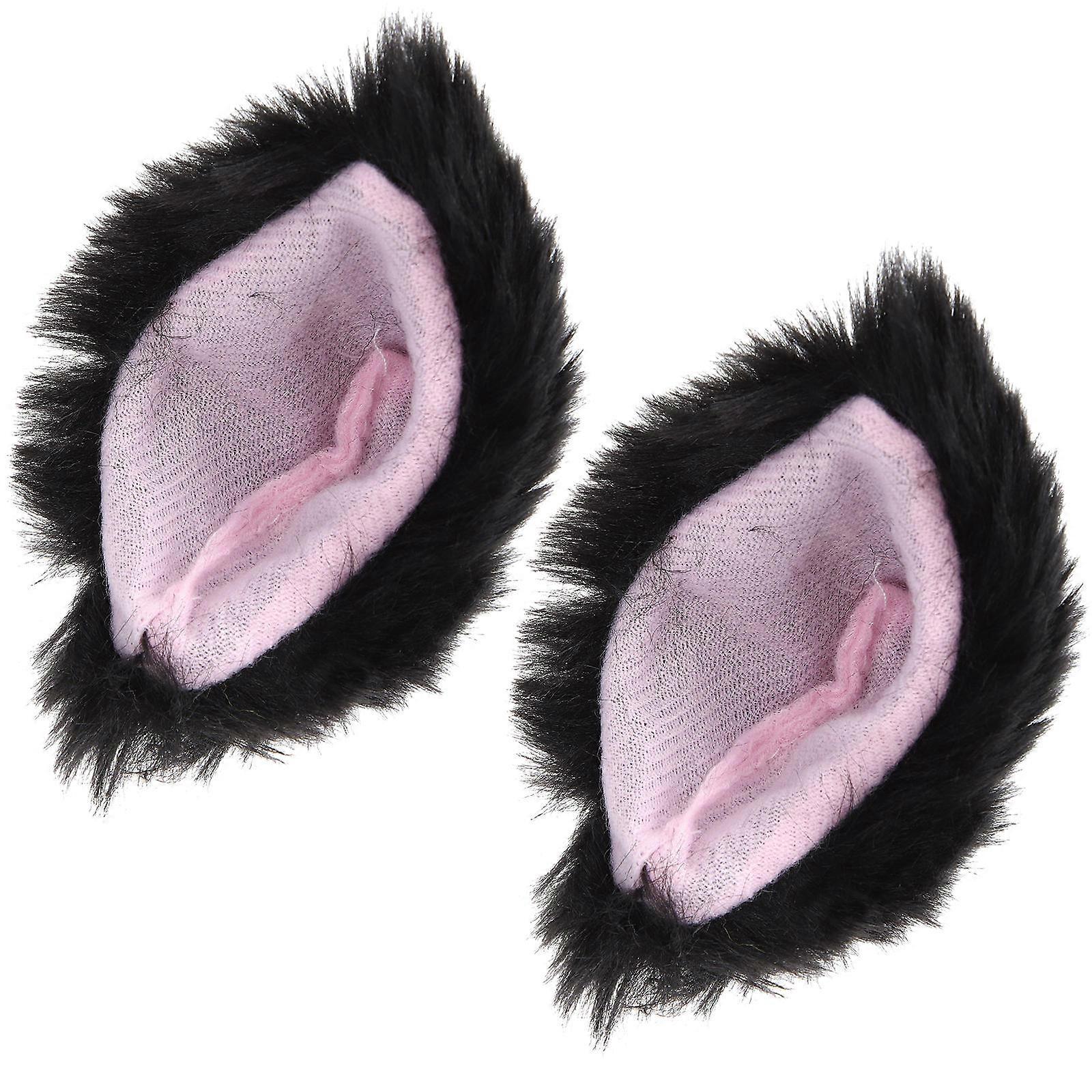 Cat Ear Accessories Motorcycle Plush Ornaments 2Pairs