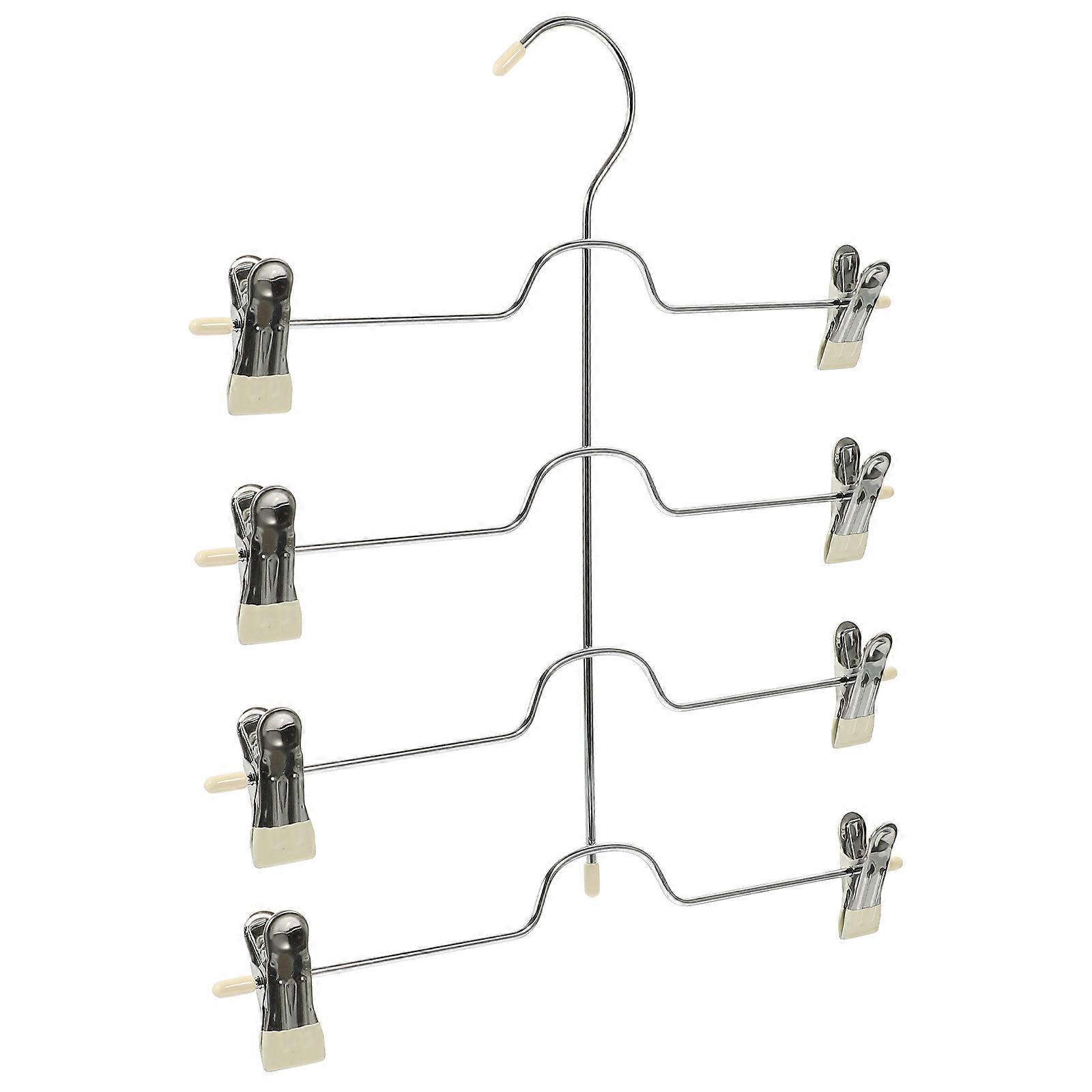 Skirt Hangers with Clips Multi-Layers Clothes Hanger for Holding 2Pcs