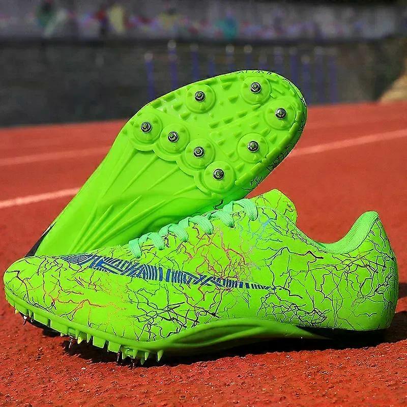 Men Running Sprint Shoes Track Spike Soft Professional Athletic Long Jump Light weight Field Non Slip Racing Match