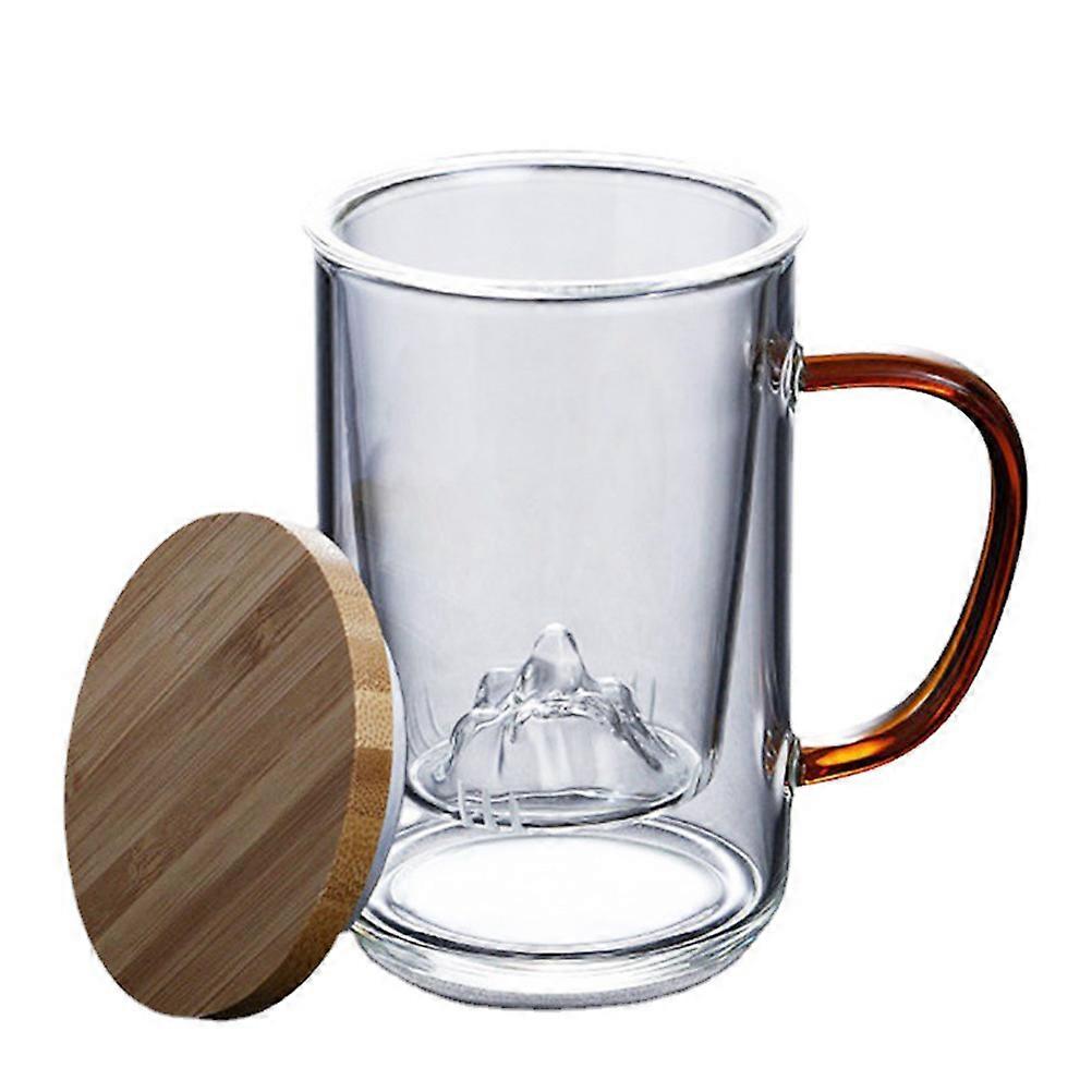 Household Tea Cup Shape Transparent for Storage 3Pcs Delicate Cup with Handle